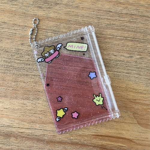 Funda transparente con cremallera para tarjetas de foto 3 pulgadas