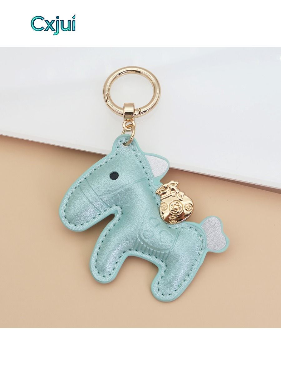 Trendy Wealthy Horse Keychain Bag Charm Cute Cartoon Heart Gift
