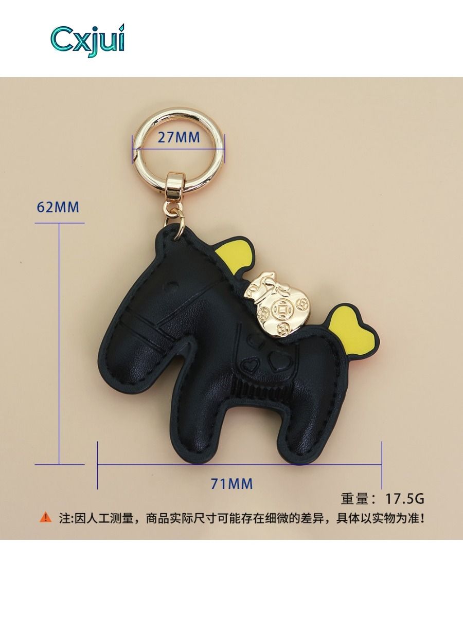 Trendy Wealthy Horse Keychain Bag Charm Cute Cartoon Heart Gift